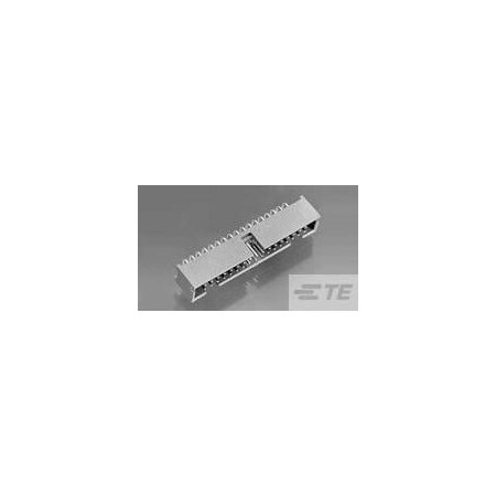 Te Connectivity Board Connector, 50 Contact(S), 2 Row(S), Male, Right Angle, 0.1 Inch Pitch, Solder Terminal,  5104340-9